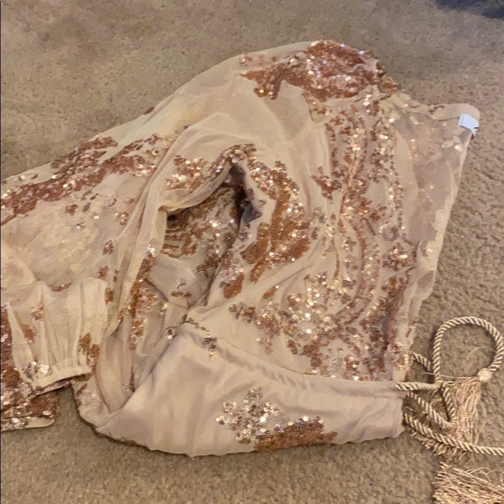 Rose gold romper